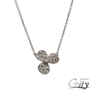 Tiffany＆Co.【ティファニー】ティファニー ペーパーフラワー ネックレス PT950 プラチナ ダイヤモンド【USED】