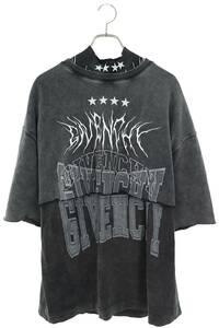 ジバンシィ GIVENCHY 22AW BM71FE3YT サイズ:M オーバーラップエフェクト刺繍レイヤードTシャツ 中古 SB01