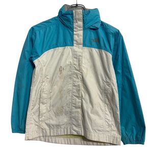 THE NORTH FACE ナイロンジャケット S ライトブルー ホワイト ノースフェイス ジップアップ ラグラン 古着卸 アメリカ仕入 a611-6202