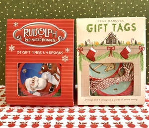 クリスマス&ホリデー用ギフトタグセット 2箱 Under The Chimney Holiday Gift Tag / Rudolph Gift Tags ラッピングやデコレーションに