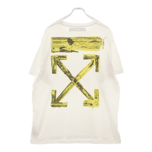 OFF-WHITE オフホワイト 19AW Acrylic Arrow T-Shirt バックアロープリント半袖Tシャツ ホワイト OMAA038F19185010