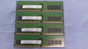 16GB 4枚セット 計64GB SK hynix HMA82GR7JJR8N DDR4 2Rx8 PC4-2666V ECC REG RDIMM サーバー用 メモリ