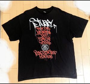 STUSSY 半袖Tシャツ 文字 グラフィックアート XL