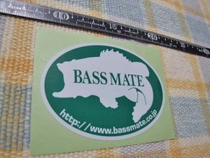 バスメイト/Bass Mate/楕円/ステッカー/シール　※　ヤフーショッピングストア/レア物商会・健美堂でも大量出品中！