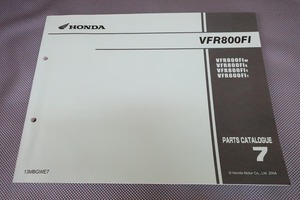 即決！VFR800FI/W/X/Y/1/7版/パーツリスト/VFR800/VFR800F/逆車/輸入車/RC46/英語版/パーツカタログ/カスタム・レストア・メンテナンス/162