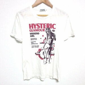 美品 HYSTERIC GLAMOUR ヒステリックグラマー ガールプリント クルーネック 半袖 Tシャツ カットソー S ホワイト ◆