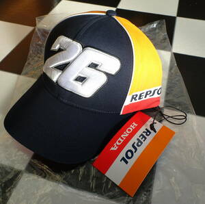 【Moto GP】レプソル ホンダ #26 ダニ・ペドロサ キャップ 2018正規品 Honda Repsol Dani Pedrosa 26 Baseball Cap Blue Official 2018 侍