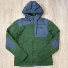 THE NORTH FACE フリースジャケット 刺繍ロゴ 古着 緑 Mサイズ