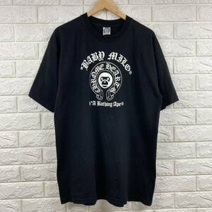 希少　クロムハーツ×アベイシングエイプ chrome hearts a bathing ape 2009年　ベビーマイロ Tシャツ　XL 国内正規品　ブラック 