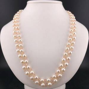 E06-4440 TASAKI☆パールヴェリエネックレス 7.0mm 約118cm 80g ( タサキ ロング Pearl ヴェリエ necklace SILVER )