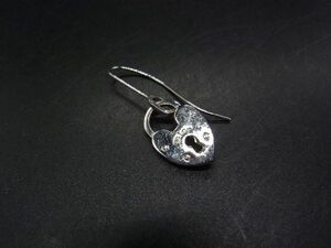 ■美品■ ChristianDior クリスチャンディオール ハート ピアス アクセサリー レディース シルバー系 DF1548