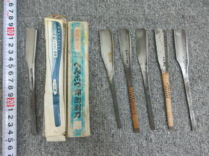 S【6-15】◎4 古いカミソリ 日本剃刀 6点まとめて へんこつ・二丁掛 未使用長期保管品 他 中古品 富士トンボ 俊信 三吉 など/ 理容 和剃刀