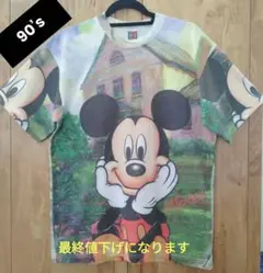 【希少！】90s ミッキーマウスヴィンテージ半袖Tシャツ両面プリント夏服美品