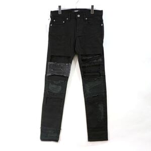 UNDERCOVER アンダーカバー 23SS ハードダメージストレッチスリムパンツ 3 ブラック