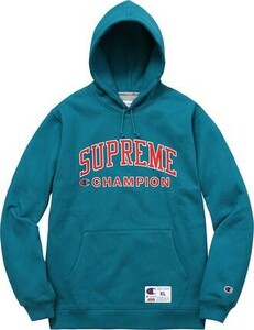 シュプリーム　Supreme/Champion Hooded Sweatshirt　TEAL　M　シュプリーム　パーカー