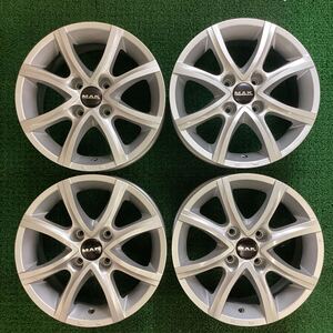 【732】MAK プジョー用 社外アルミホイール 15x6.5J+38 108-4H 中古品4本