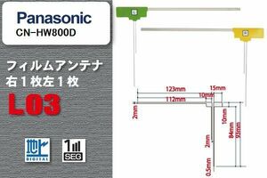 地デジ パナソニック Panasonic 用 フィルムアンテナ CN-HW800D 対応 ワンセグ フルセグ 高感度 受信 高感度 受信