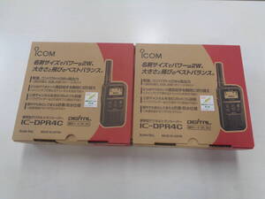 iCOM IC-DPR4 インカム （バッテリー・イヤホンマイク iCOM HM-153LS付）2セット　B (B-002)