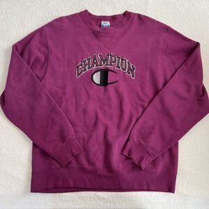 Champion チャンピオン USA製 スウェット トレーナー 目 ロゴ 90s 90年代 L ビンテージ アメリカ製 米国製 パープル