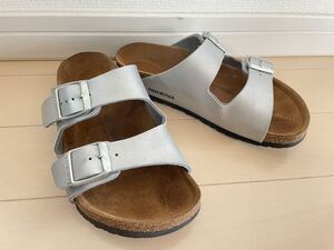 ビルケンシュトック アリゾナ サンダル 19cm キッズ　シルバー　BIRKENSTOCK