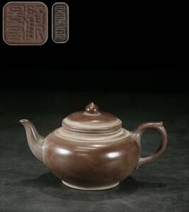 中国宜興 茶器 唐物 常滑 煎茶道具 時代物 [顧景舟] 笑桜壺 紫砂壷 古陶芸 FZ9264