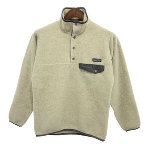 patagonia パタゴニア SYNCHILLA シンチラ スナップT フリースジャケット アウター アウトドア アイボリー (メンズ XS) 中古 古着 P8276