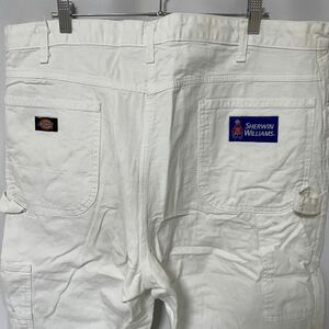 B-448 １スタ Dickies ディッキーズ ペインターパンツ W42 極太 ワイド バギー 白パン メンズ