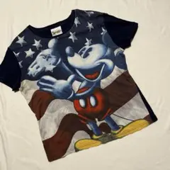 ディズニーワールド Tシャツ ミッキー 星条旗 M