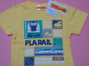 新品 100 プラレール 半袖Tシャツ 綿100％ E7系 かがやき E5系 はやぶさ トンネル レール 鉄道 車両 電車柄 男の子 夏物 95cm～ 送料無料