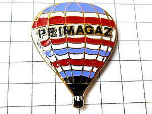 ピンバッジ・トリコロール気球◆フランス限定ピンズ◆レアなヴィンテージものピンバッチ