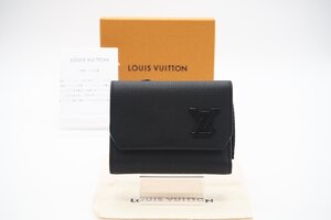 ☆安心の３大保証☆ ABランク ≪LOUIS VUITTON ルイ ヴィトン/三つ折り財布≫ M81740 アエログラム ポルトフォイユ パイロット ブラック 美