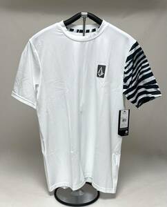 VOLCOM ボルコム A9112404WHT① メンズ Mサイズ 半袖ラッシュガード ホワイト色 ルーズフィット UVカット ヴォルコム 新品 即決 送料無料