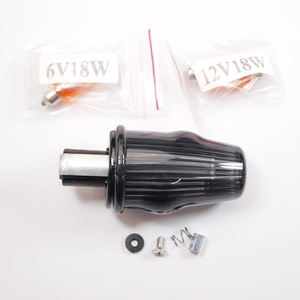 handlebar end indicator black for VESPA 50s 100 125et3 sprint rally200 ベスパ 6/12V スモーク ウインカー 1個 バーエンド 純正タイプ