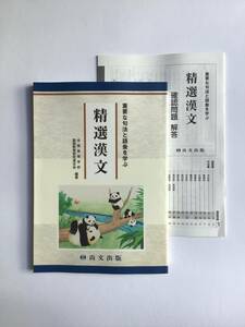 重要な句法と語彙を学ぶ　精選漢文　尚文出版　別冊解答編付き　2023年発行　新品