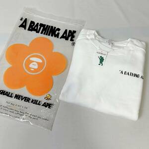 貴重 デッドストック 90s 初期 日本製 正規品 A BATHING APE BAPE アベイシングエイプ べイプ 袖ライン スウェット アーカイブ M