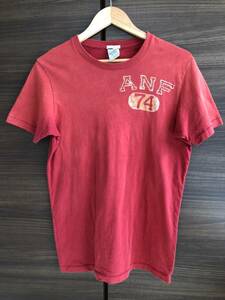 送料無料 メンズ S ABERCROMBIE&FITCH Tシャツ アバクロンビー フィッチ 半袖 シャツ アバクロ アメカジ 20年前 赤 レッド 美品