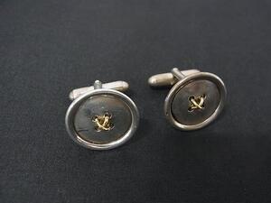 1円 TIFFANY＆Co ティファニー コンビ SV925×K18 750 18金 カフスボタン カフスリンクス アクセサリー メンズ シルバー系 FL2790