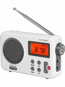 ラジオ 携帯小型 高感度 am/fm/短波/ワイドfm対応 (乾電池式/usb電源使用可能) 【デジタル時計/タイマー/目覚まし時計/自動電源オン付き】