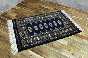 PB4EK110b パキスタン産 PAKISTAN ウール100% ラグ 120×80cm カーペット 絨毯 敷物 柄 インテリア マット ラグカーペット 手織り 