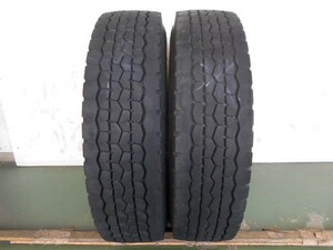 L12733-ダンロップ SP670 225/80R17.5 123/122L 中古 2本セット オールシーズンタイヤ 2014年製