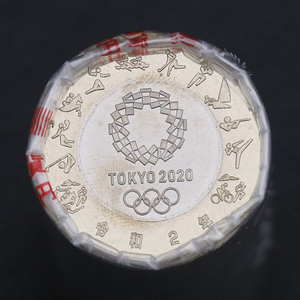 ★ 【中古】 【未使用品】 2020東京オリンピック 競技大会記念貨幣 雷神 500円 バイカラー 五百円クラッド貨幣 記念貨幣 棒金 白銅 銅 ★