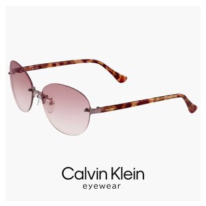 新品 カルバンクライン サングラス ck1223sa 601 calvin klein メンズ レディース オーバル型 ツーポイント 枠なし UVカット UV400