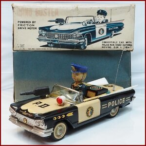 イチコー【GANG BUSTER BUICK Electra 225 1959ビュイック エレクトラ ポリスカー パトカー 】ブリキ tin toy car自動車ICHIKO【箱付】0165