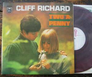 LP ガリ美赤盤プロモ用別ジャケ【ツー・ア・ペニー】Cliff Richard(クリフ・リチャード White Label Promotional copy)