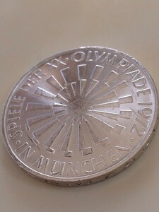 ドイツ 1972D 10マルク銀貨 Munich olympics IN MUNCHEN−spiral