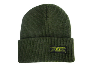 値引き☆新品 ANTIHERO アンタイヒーロー STOCK EAGLE LABEL BEANIE イーグル ビーニー OLIVE.アンチヒーロー doom sayers