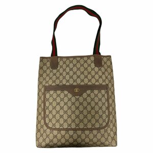 GUCCI グッチ 39.02.003 オールドグッチ シェリーライントートバッグ GGスプリーム ブラウン レディース メンズ【中古】