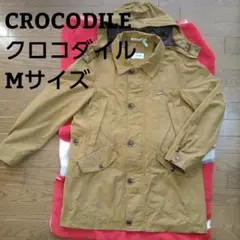 CROCODILE★ナイロン×コットン フード付ジャケット ブラウン カーキ M