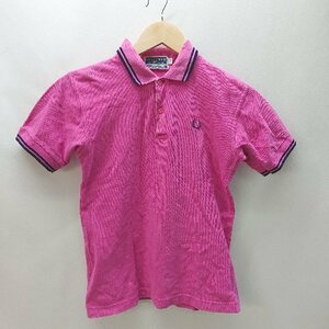 ◇ FRED PERRY フレッドペリー スポーツ 快適 ペア コラボ ゴルフ 半袖 ポロシャツ サイズ10 ピンク系 レディース E