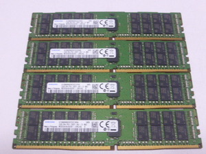 メモリ サーバーパソコン用 Samsung DDR4-2400 (PC4-19200) ECC Registered 32GBx4枚 合計128GB 起動確認済です M393A4K40CB1-CRC4Q①